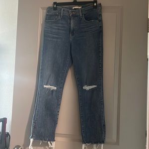 Levi’s- Great condition. High-rise straight 724, size 29, cropped